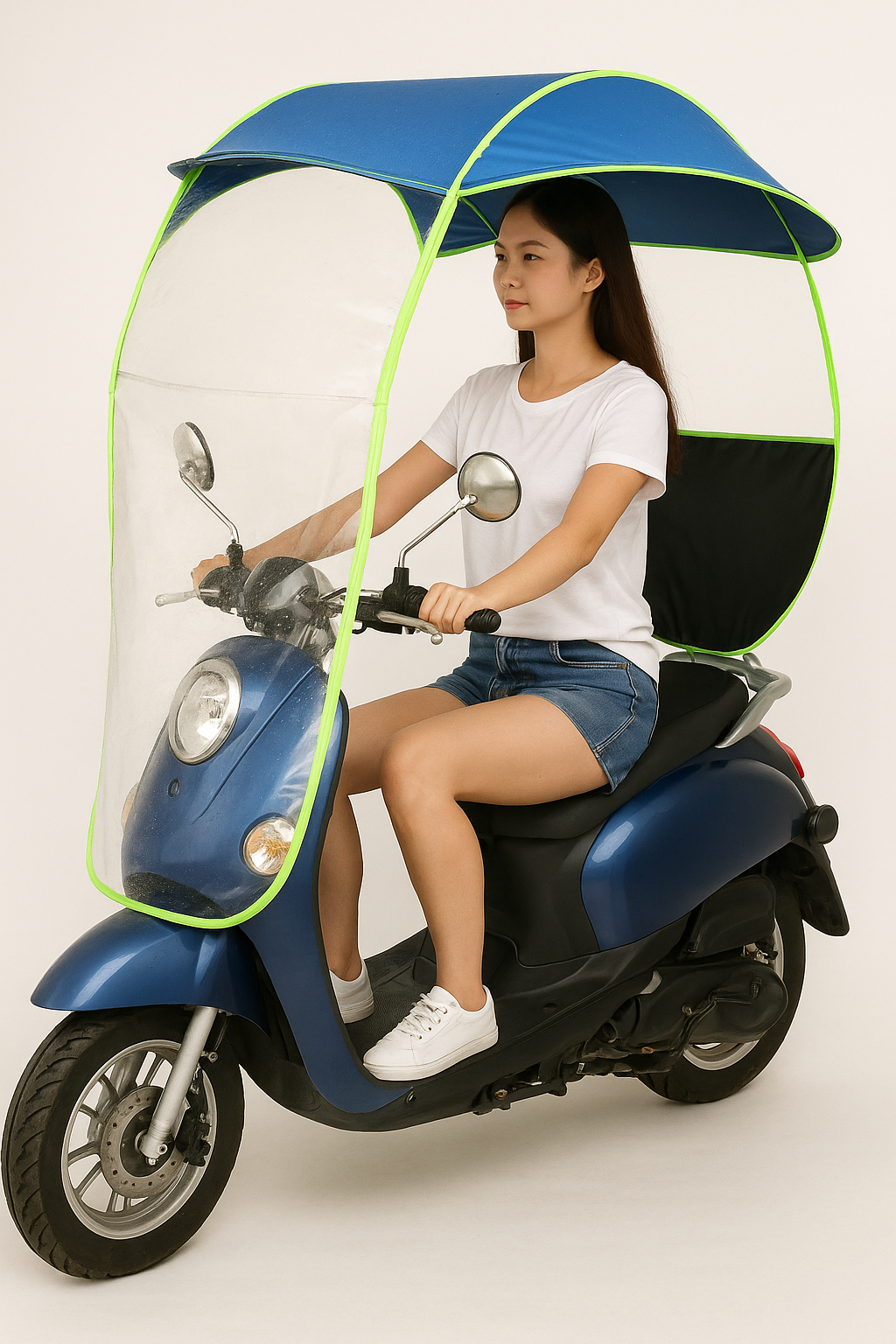 Toldo Cubresol Plegable Para Motoneta | Protección UV + Lluvia |